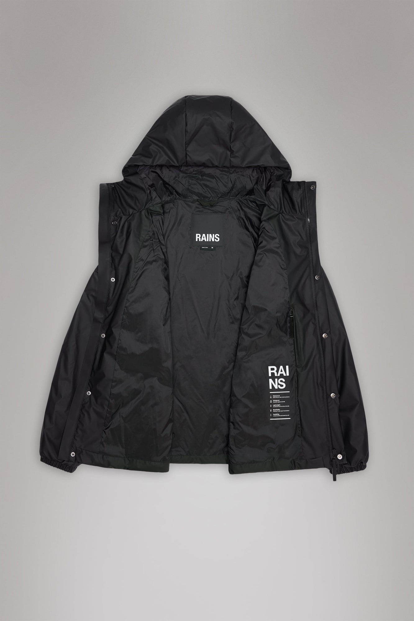 Rains Lohja Insulated Cargo Jacket Black Jacket