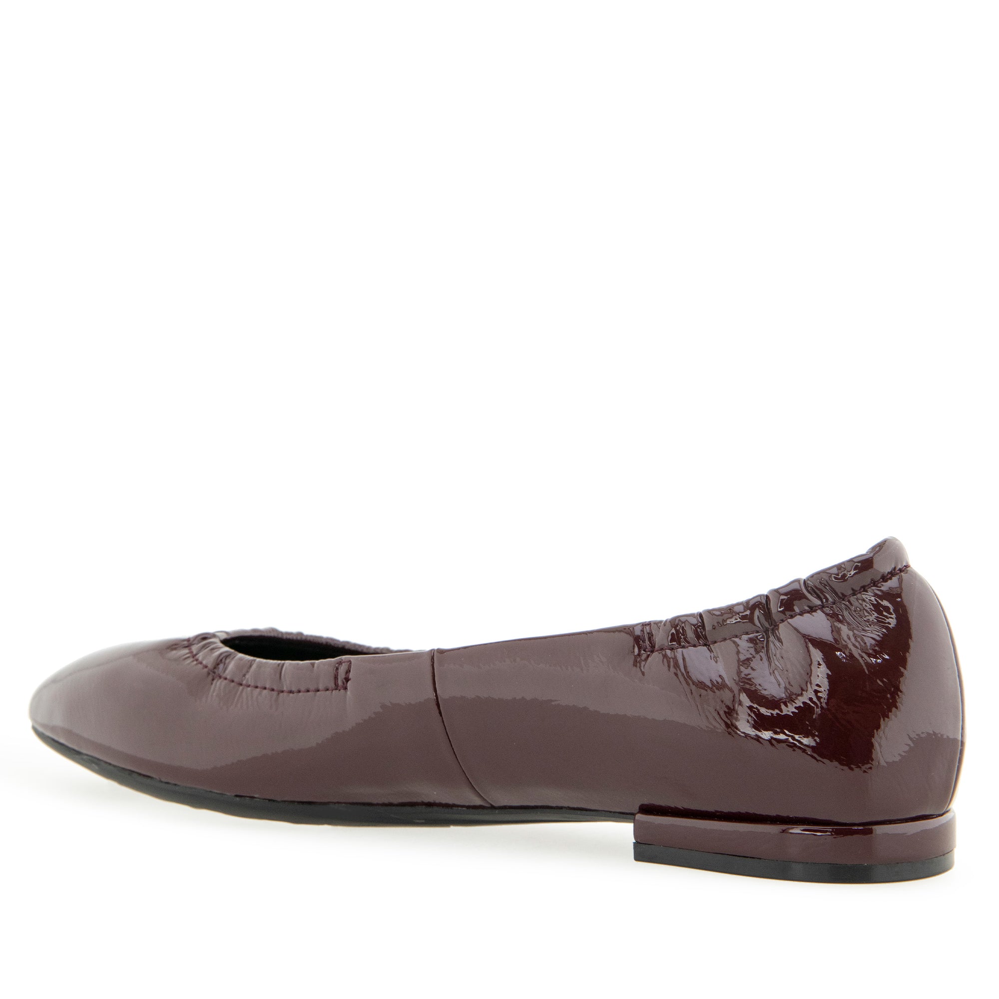 Antonia Dress Flat | Merlot Faux Crinkle Patent
