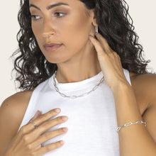 Womens | Large Paperclip Chain Bracelet | Sterling Silver