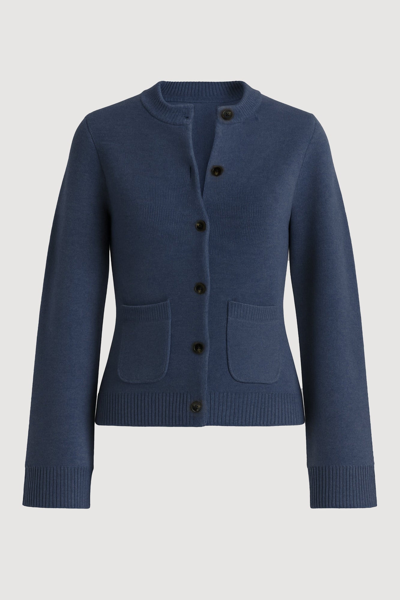Jess | Eames Organic Cotton-Wool Button Cardigan in Size Small - Flat