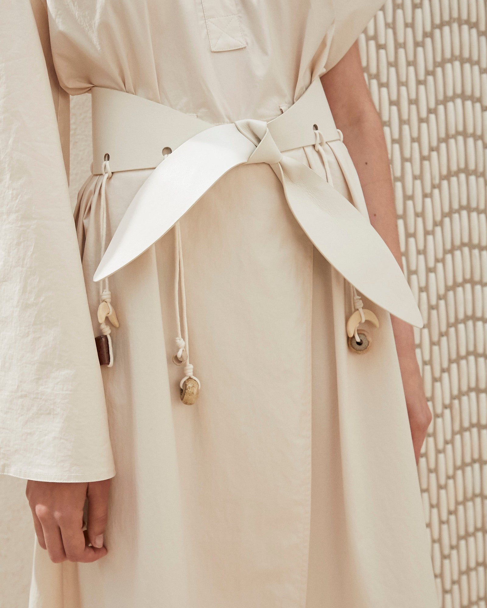 Shaman Belt With Ceramics | Off White