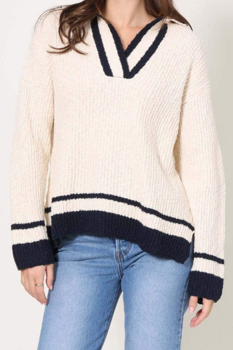 Z Supply | Hammond Polo Sweater | White