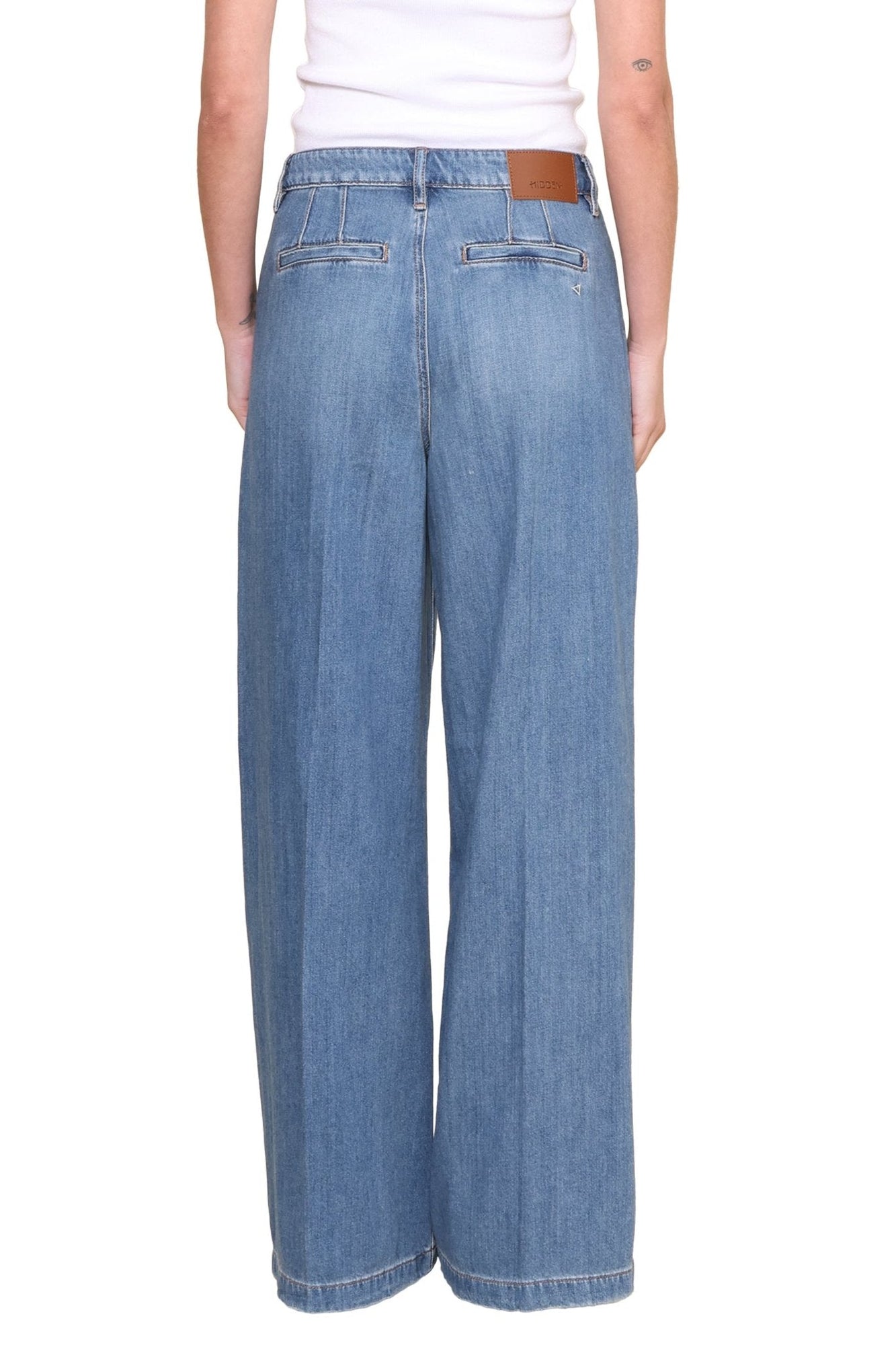 Hidden | The Med Nori Trouser Wide Leg | Blue