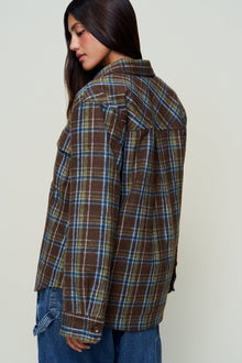 Womens | Parker Quilted Lined Shacket | Brown