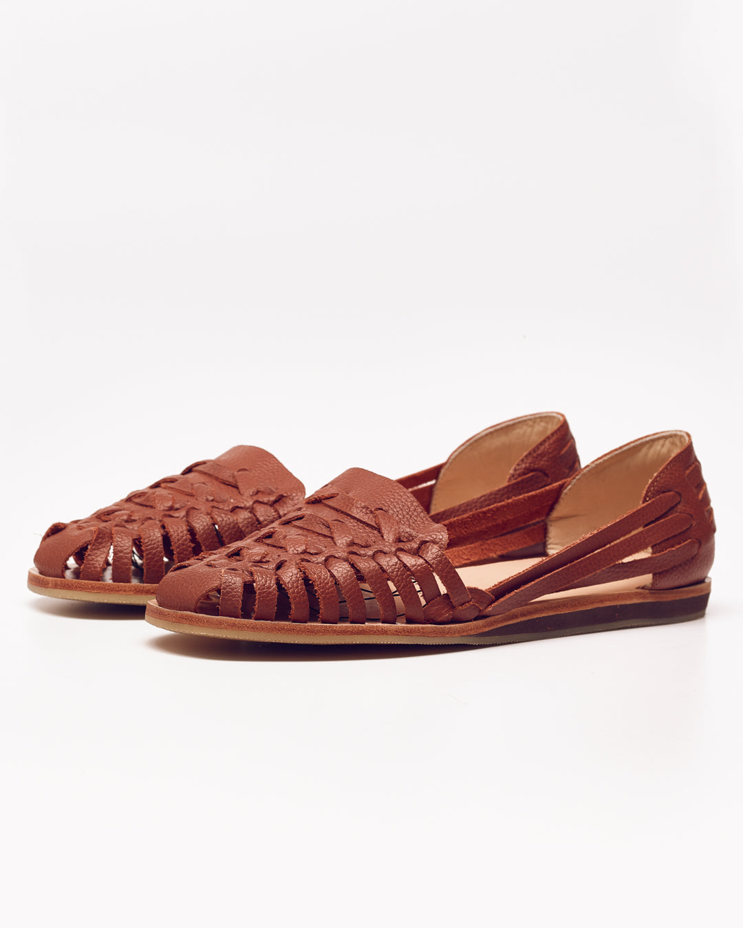 Womens | Leather Huarache Sandal | Burnt Sienna
