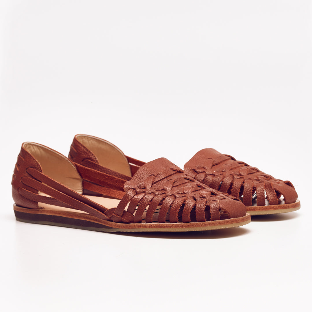 Womens | Leather Huarache Sandal | Burnt Sienna
