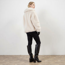 Womens | Chloe Australian Wool Teddy Cropped Jacket | Ivory