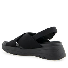 Harlow Sandal Sport | Black Stretch Gaberdine