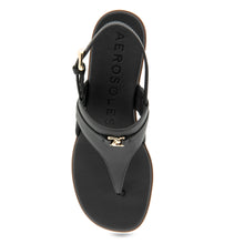 Gemal Sandal Flat | Black Leather