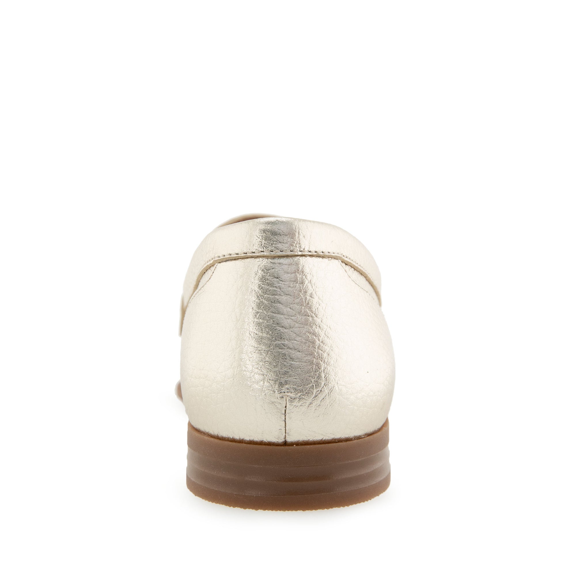 Winona Tailored Loafer | Gold Metallic Pebbled Leather