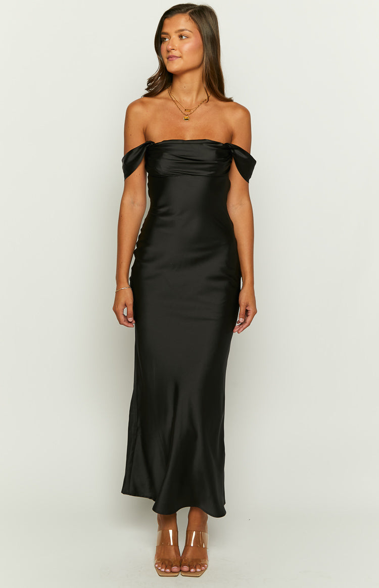 shoulderless dress Ella Off Shoulder Formal Maxi Dress