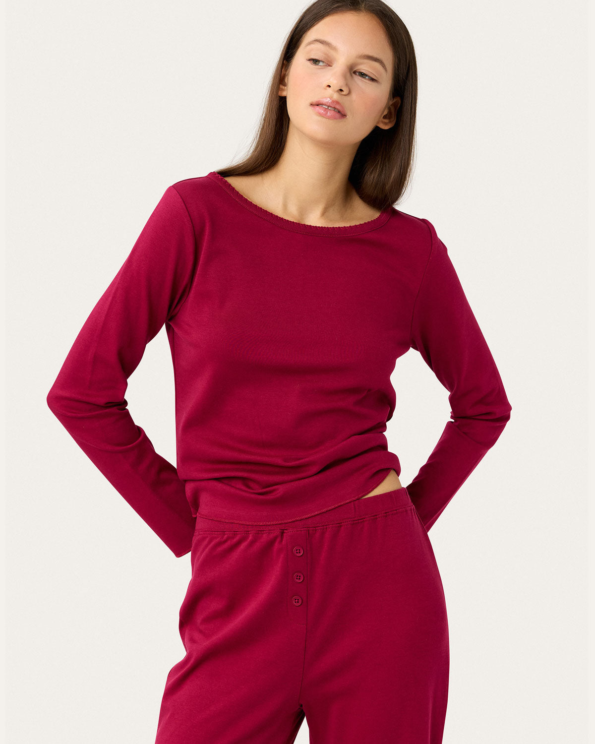 Womens | Ellie PJ Set | Cranberry