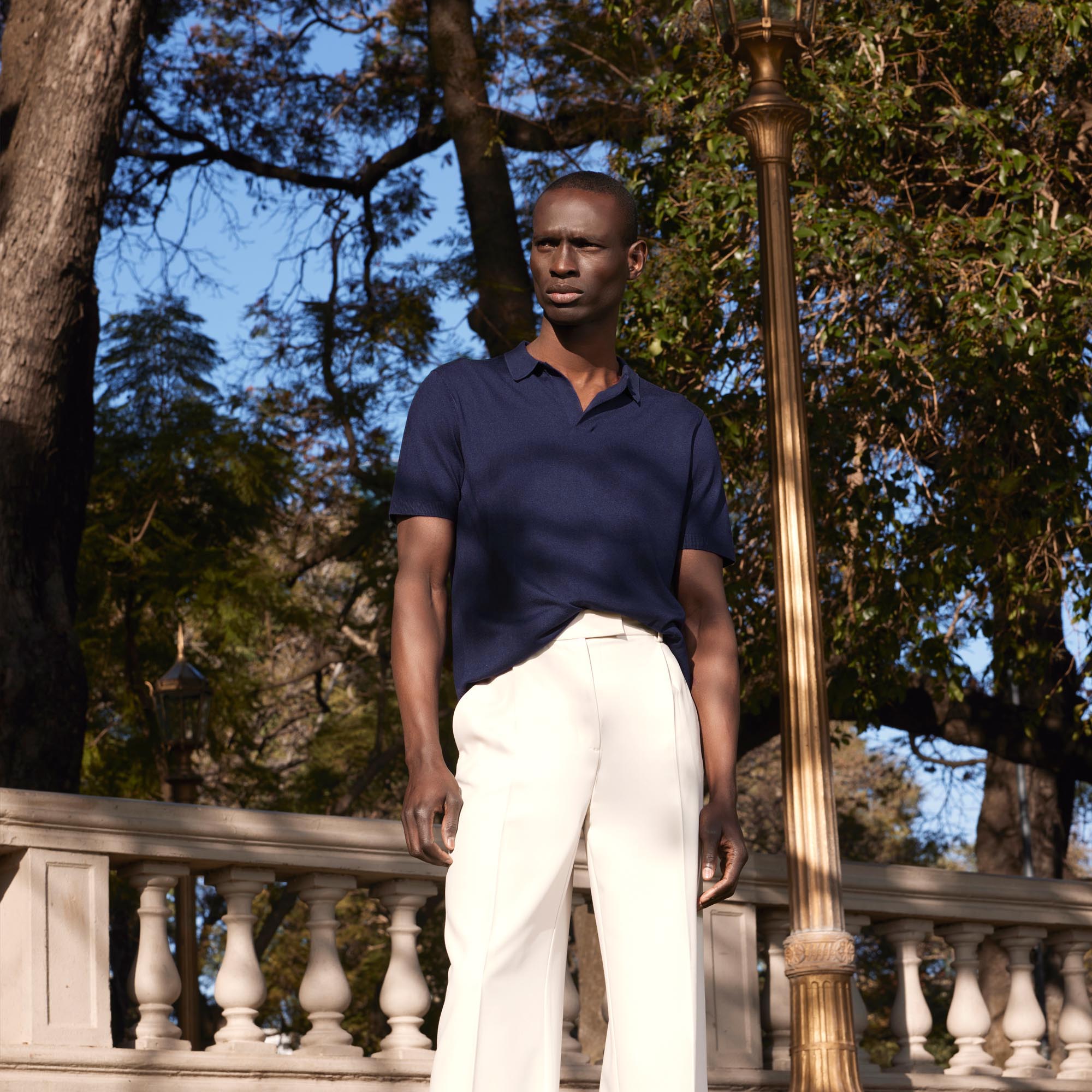 Elliot Featherlight Short Sleeve Polo | Navy | Mens