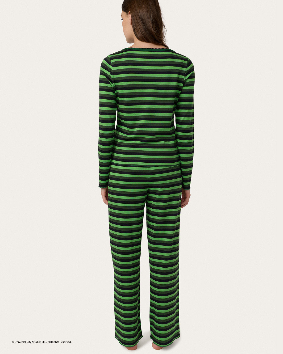 Womens | Elphaba Stripe Long PJ Set x Wicked | Forest