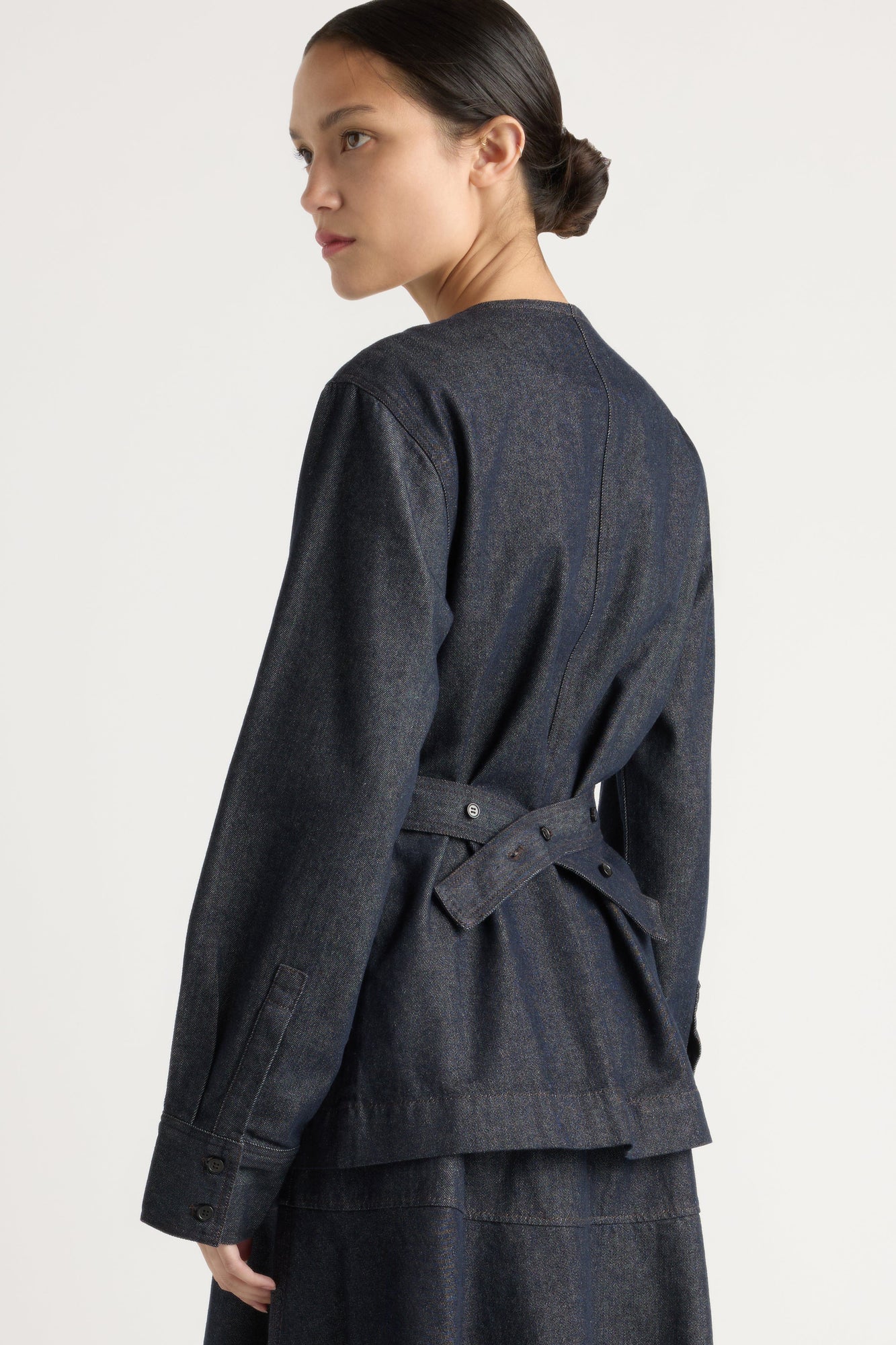 Charlotte | Emerson Cinch-Waist Denim Jacket in Size Small
