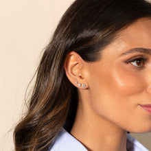  Lab Grown Diamond Solitaire Four Prong Stud Earring 14K - Adina's Jewels