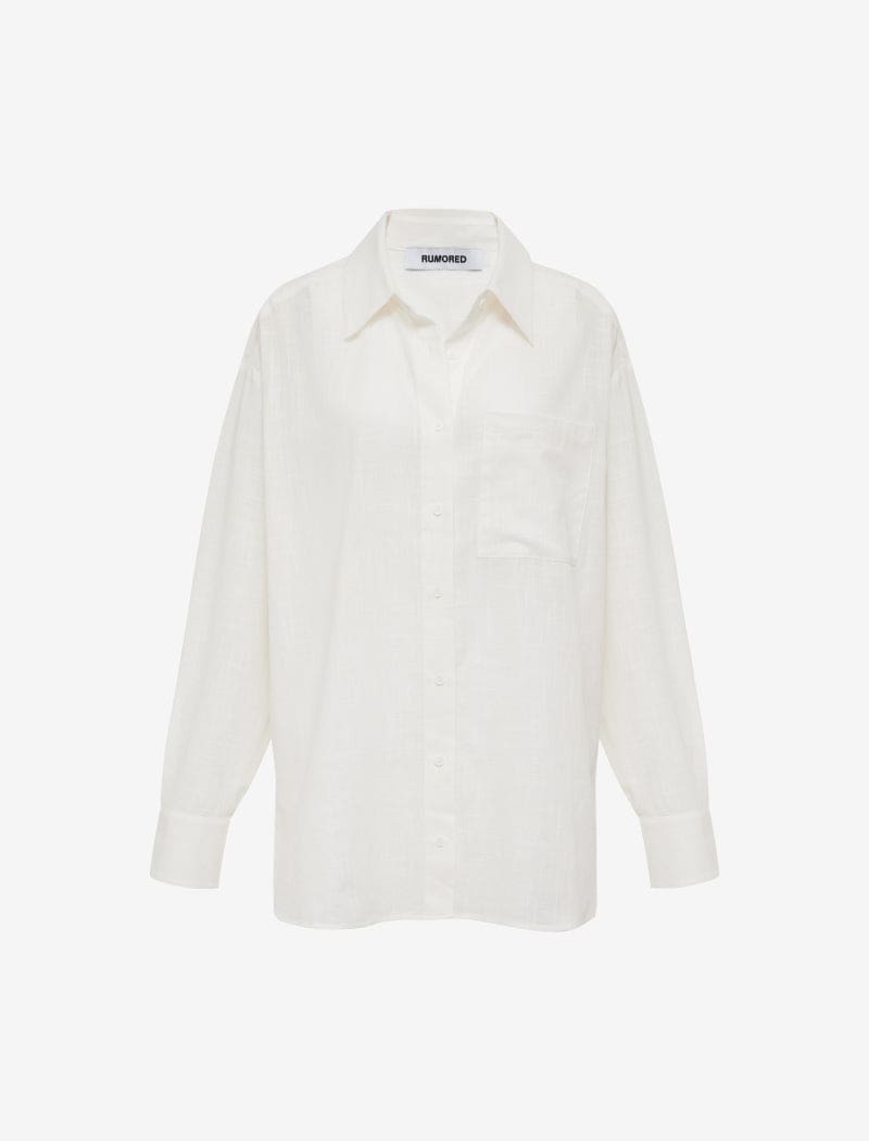 Ex-Boyfriend Button Up | White Linen - Button-Up