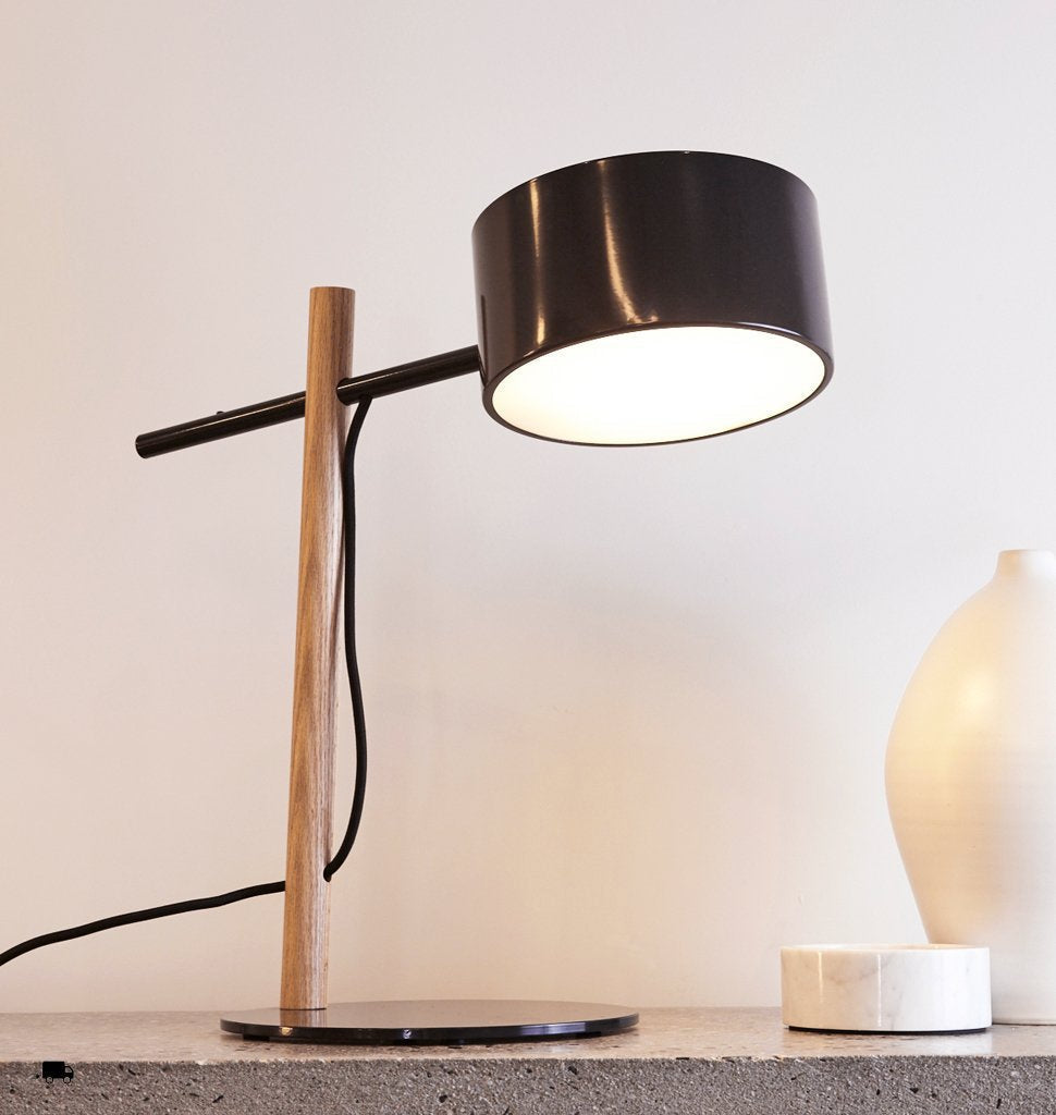 Excel Desk Lamp | 19in Height | Black/Oak