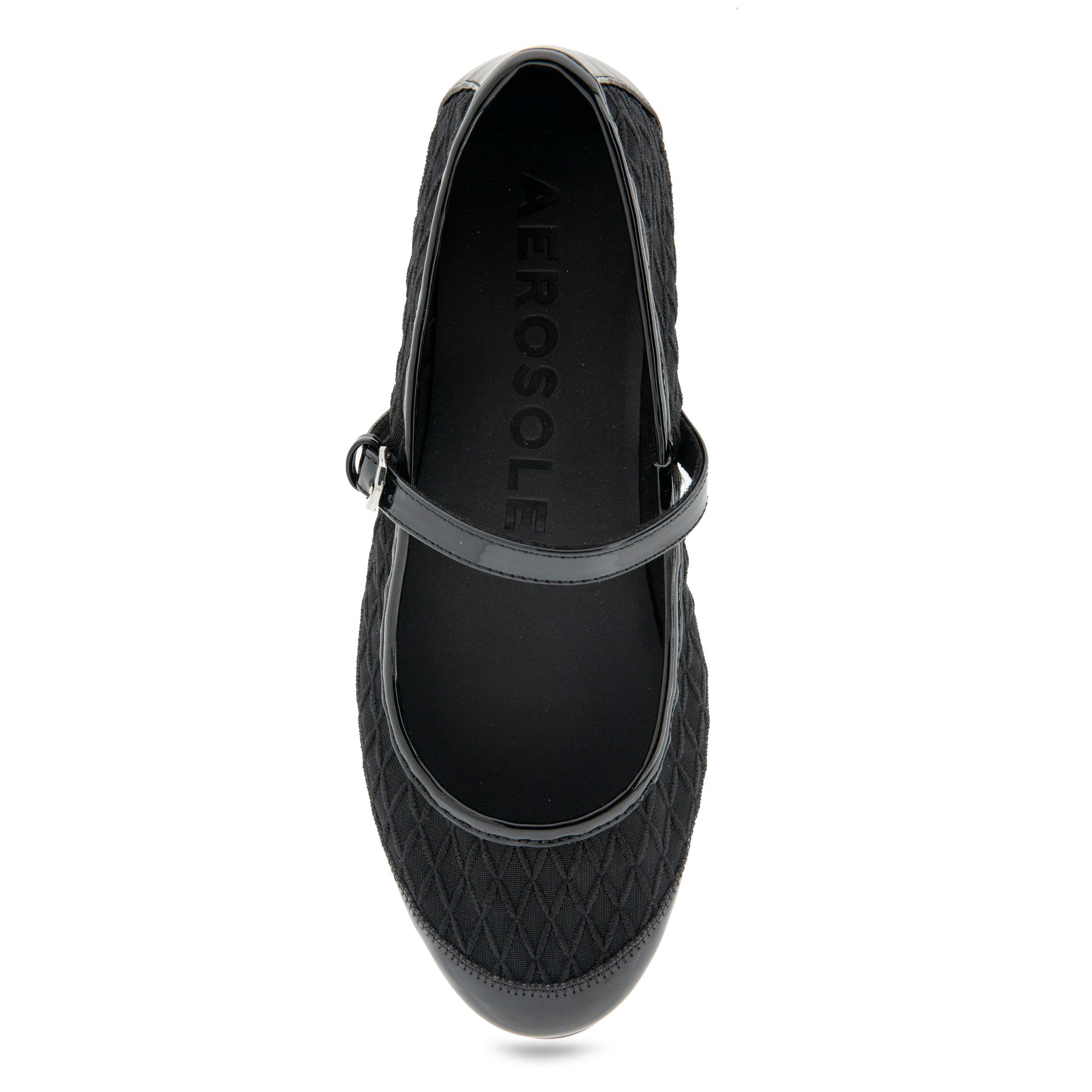 Baylee Casual Flat | Black Mesh Fabric