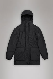 RAINS Lohja Long Insulated Cargo Jacket Black Jacket