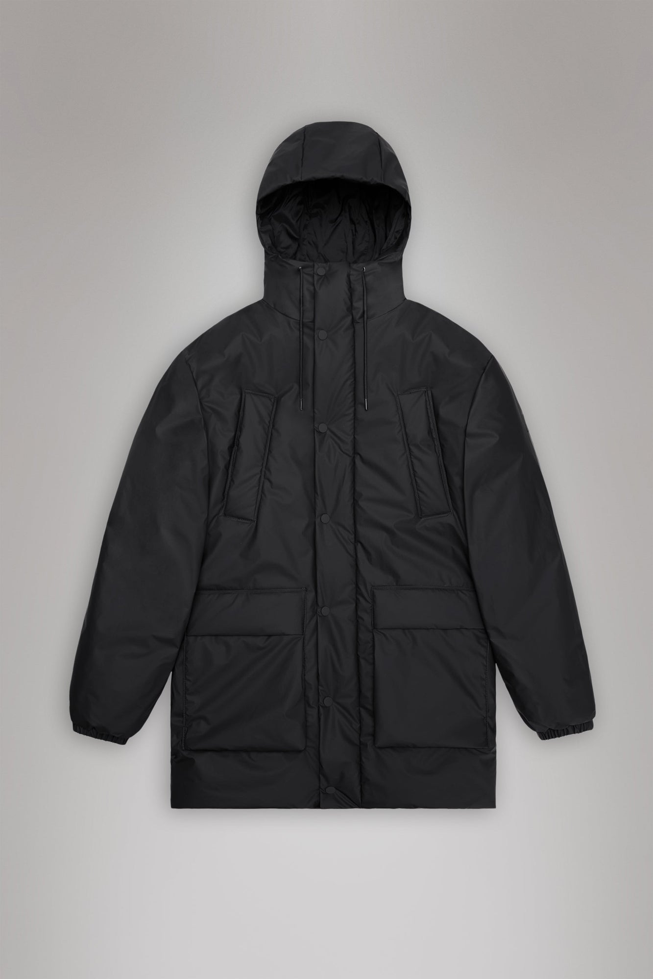 RAINS Lohja Long Insulated Cargo Jacket Black Jacket