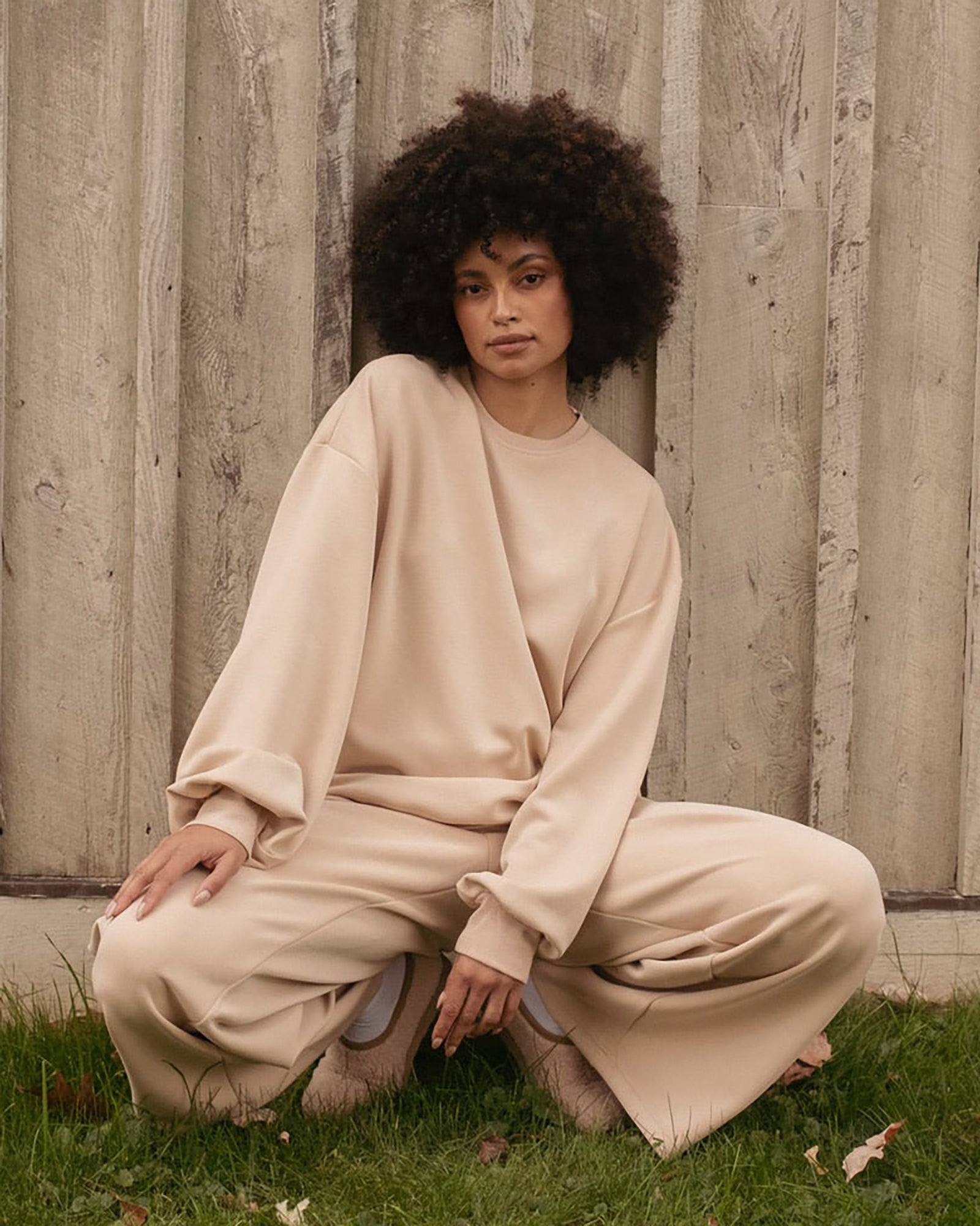 Balloon Sleeve Crew Neck Sweater | Heather Doe