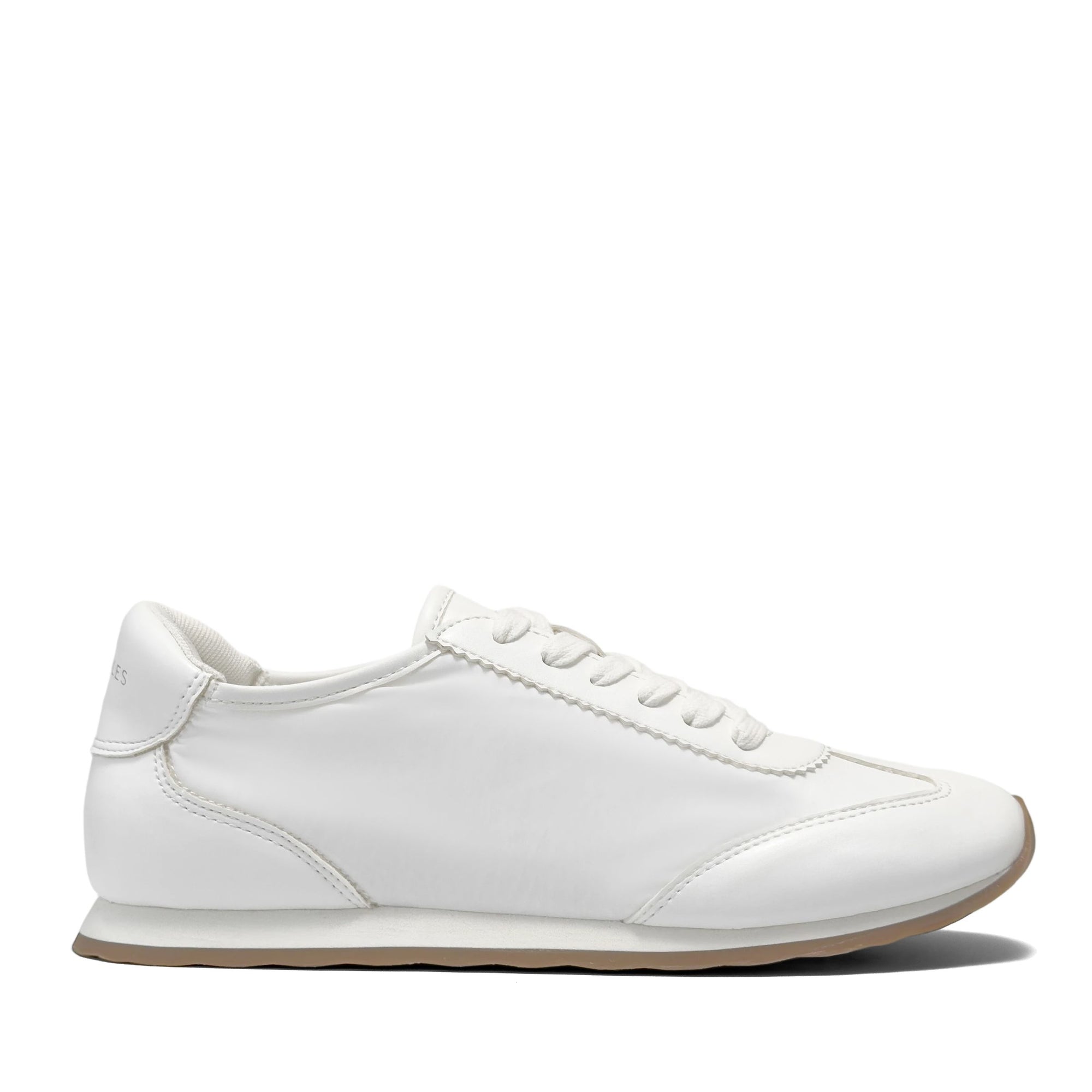 Jeanine Sport Sneaker | White/White Nylon/Faux Nappa