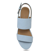 Camilia Sandal Platform | Pale Blue Faux Crochet Nubuck