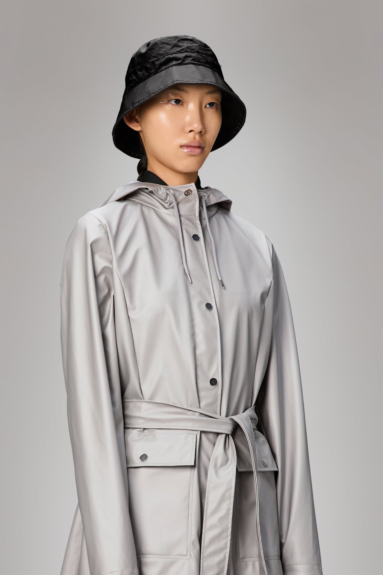 RAINS Bucket Hat Ripstop Black Headwear