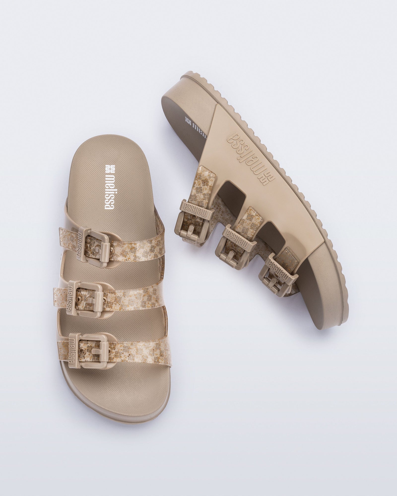 Cozy Stripes Slide | Beige