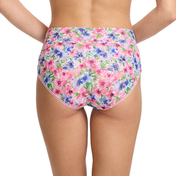 Signature Lace French Brief | Paint And Pour (White)