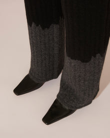 Shad Dip Dye-Effect Knitted Straight-Leg Pants | Black And Charcoal