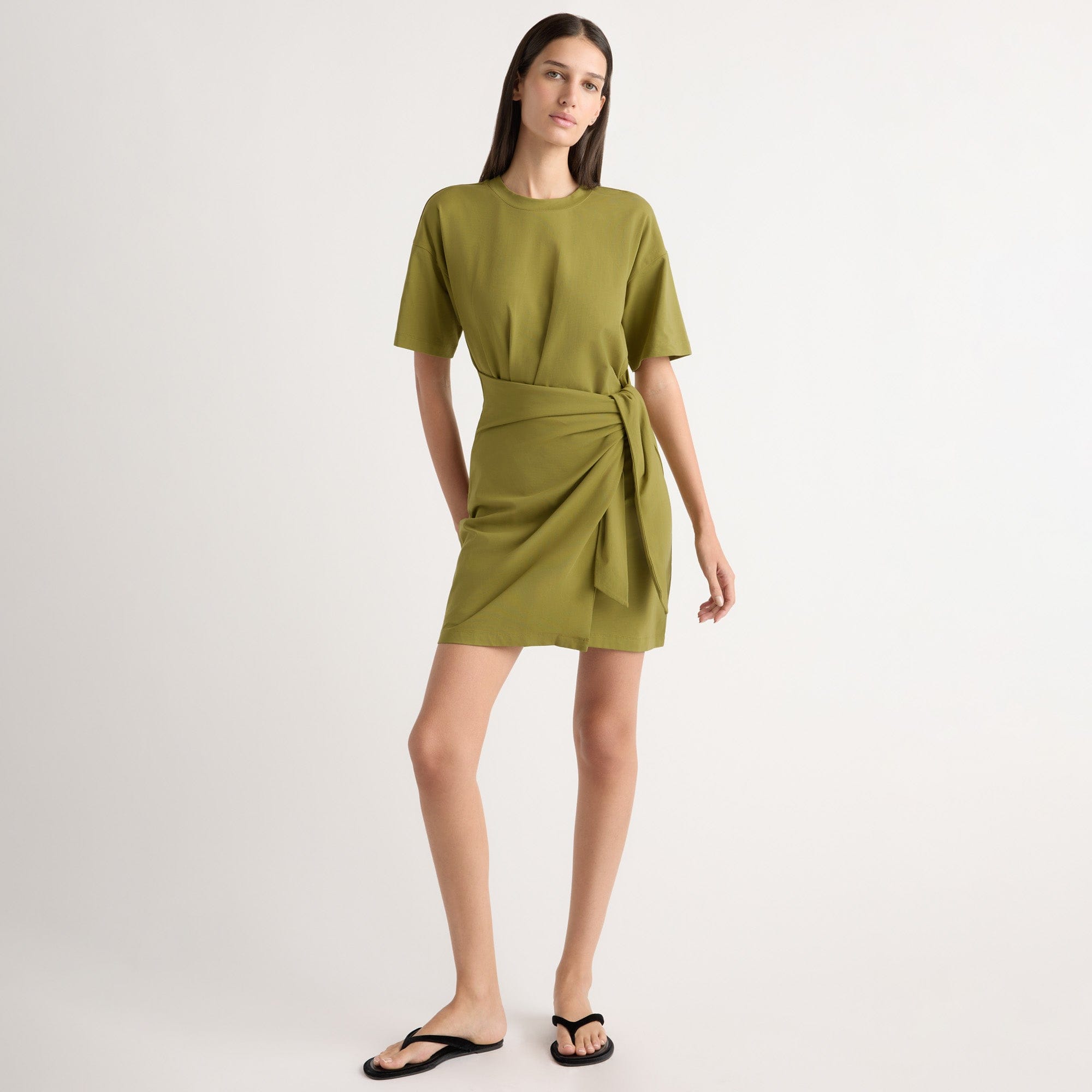 Karolina | Fallon Organic Cotton T-Shirt Wrap Dress in Size Extra Small