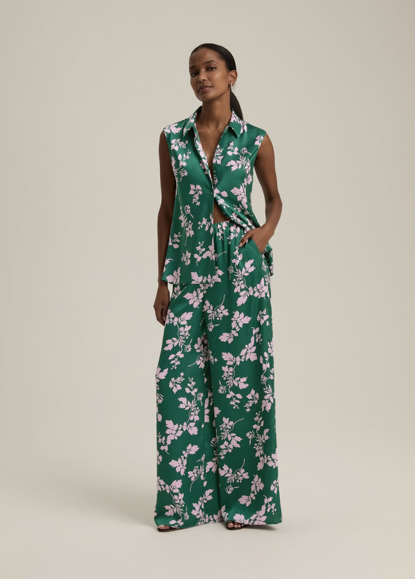 The Agatha Top | Emerald Floral