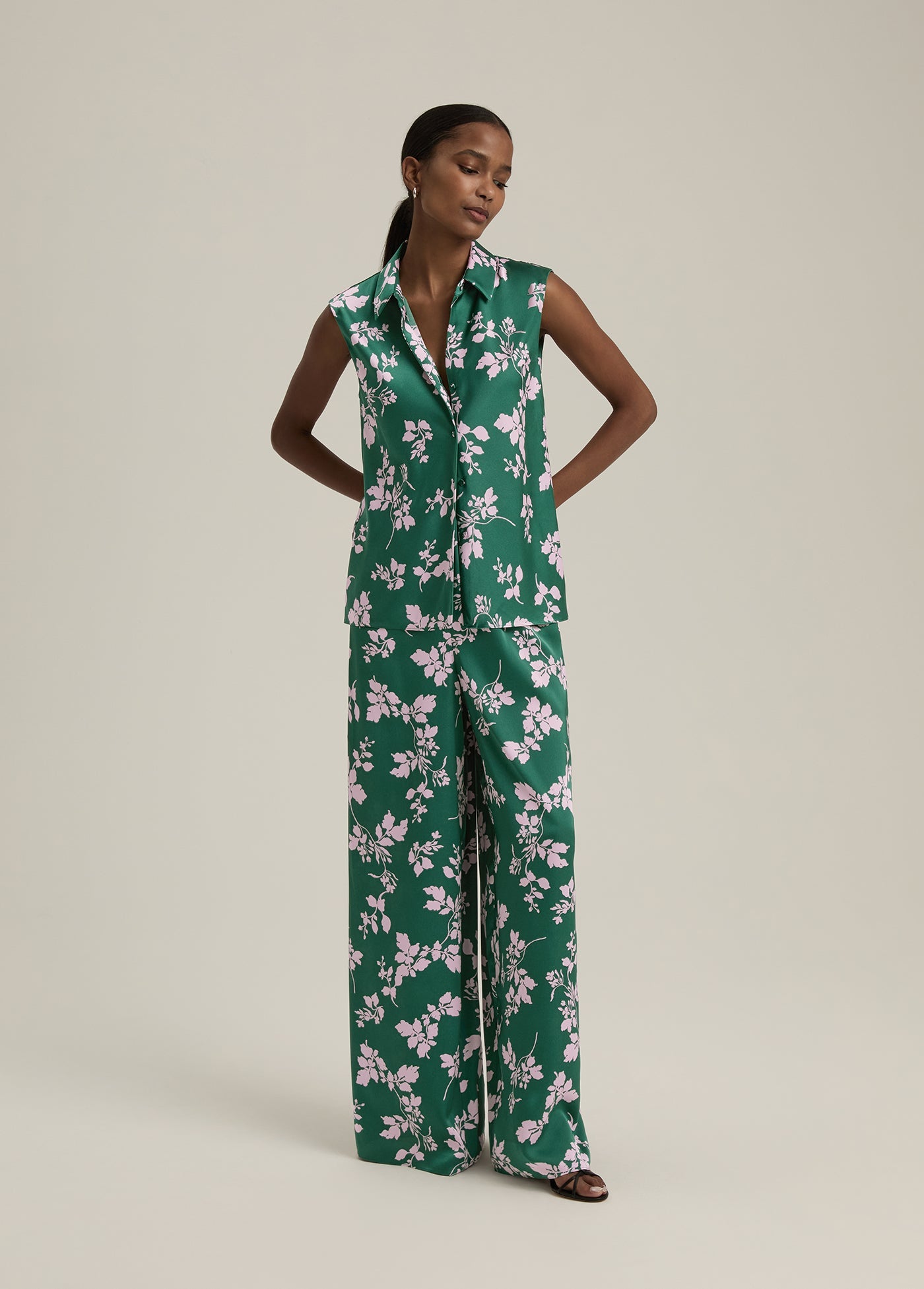 The Agatha Top | Emerald Floral