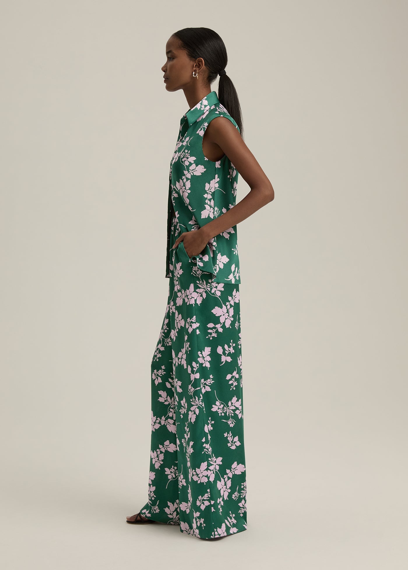 The Agatha Top | Emerald Floral