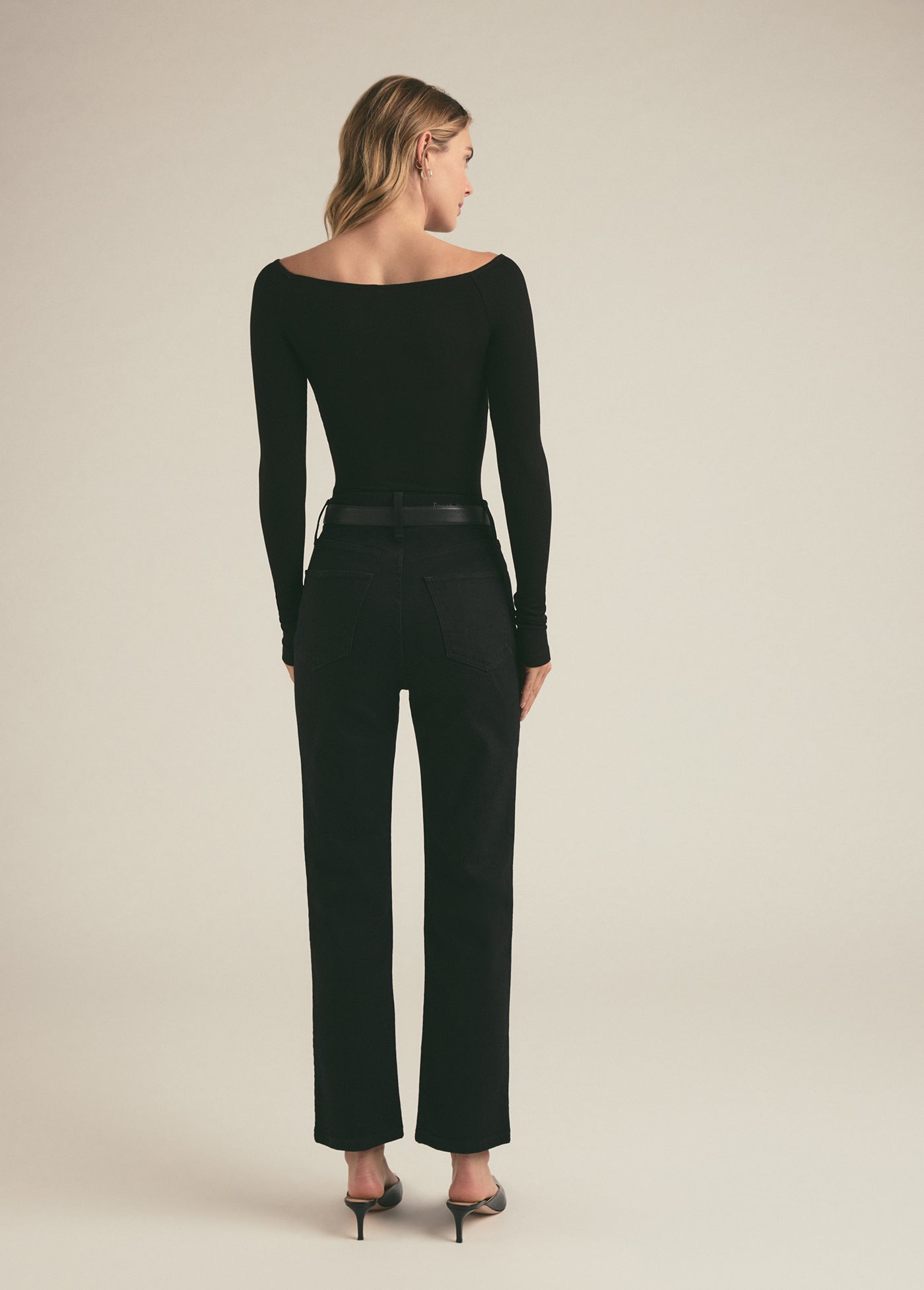 The Valentina Super High Rise Straight | Basalt