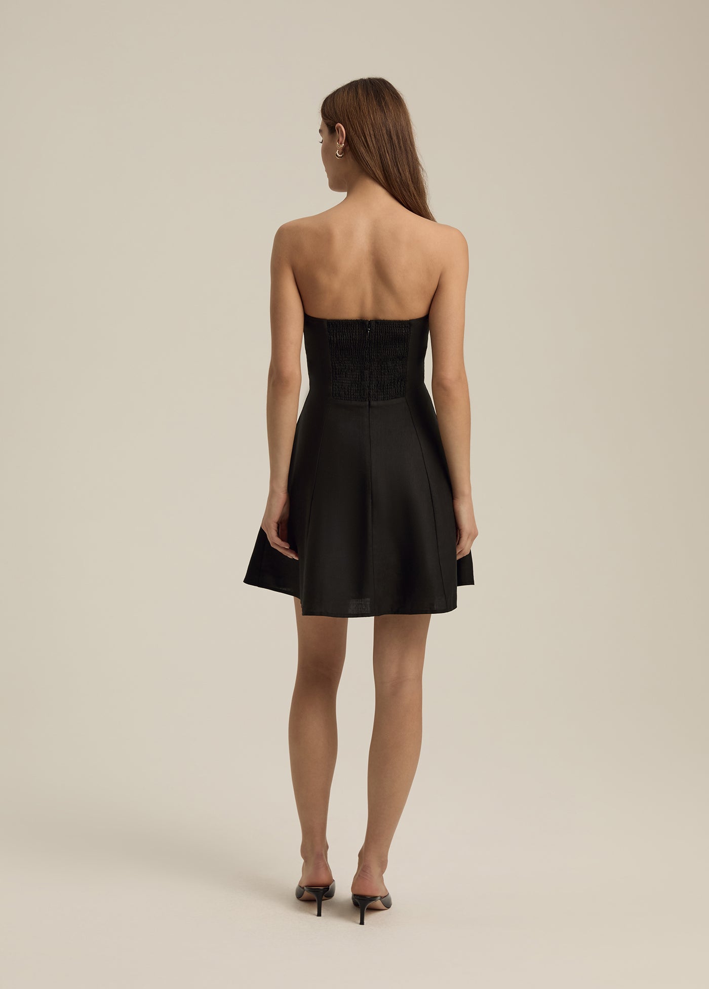 The Favorite Mini Linen Dress | Black