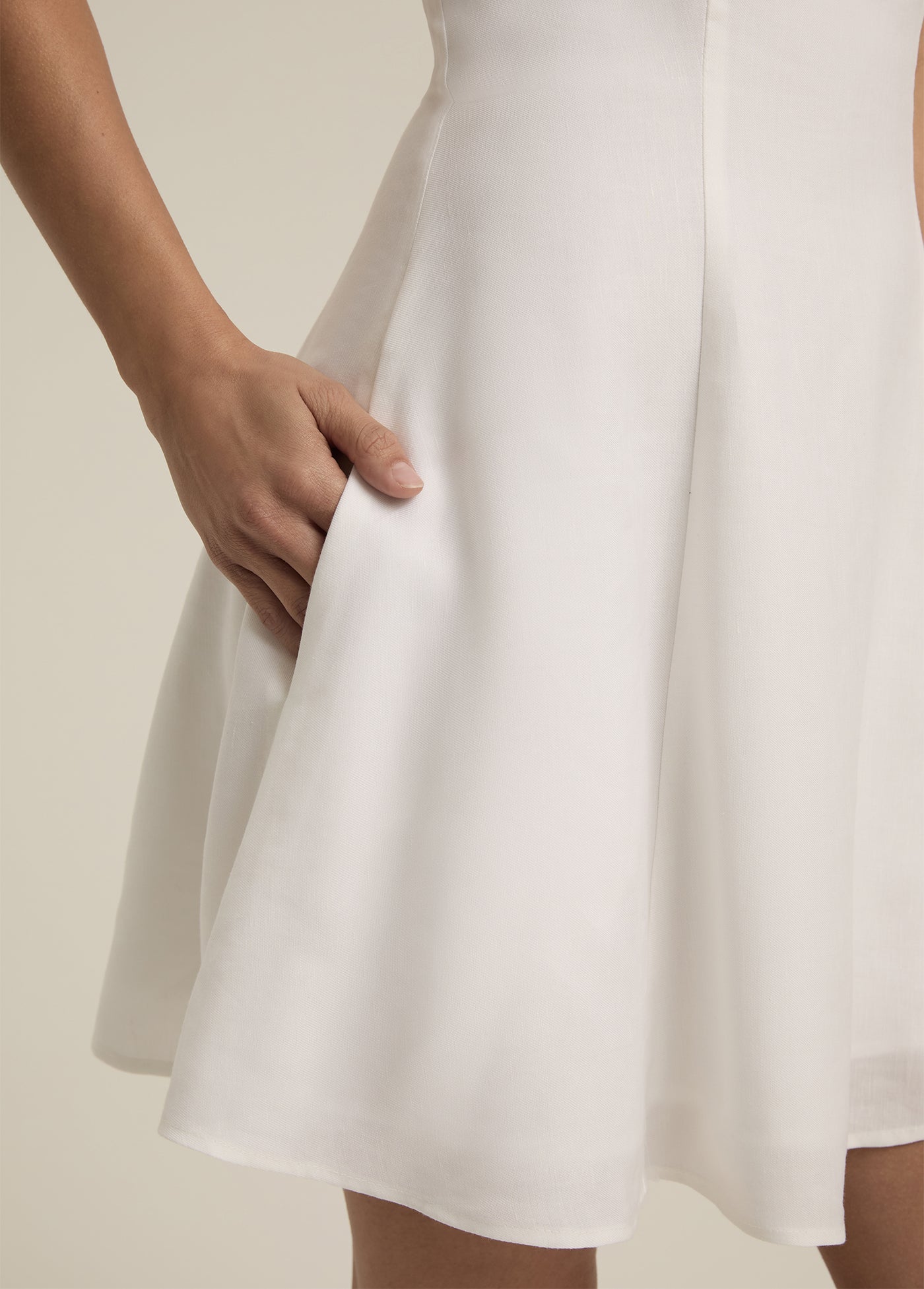 The Favorite Mini Linen Dress | Bright White