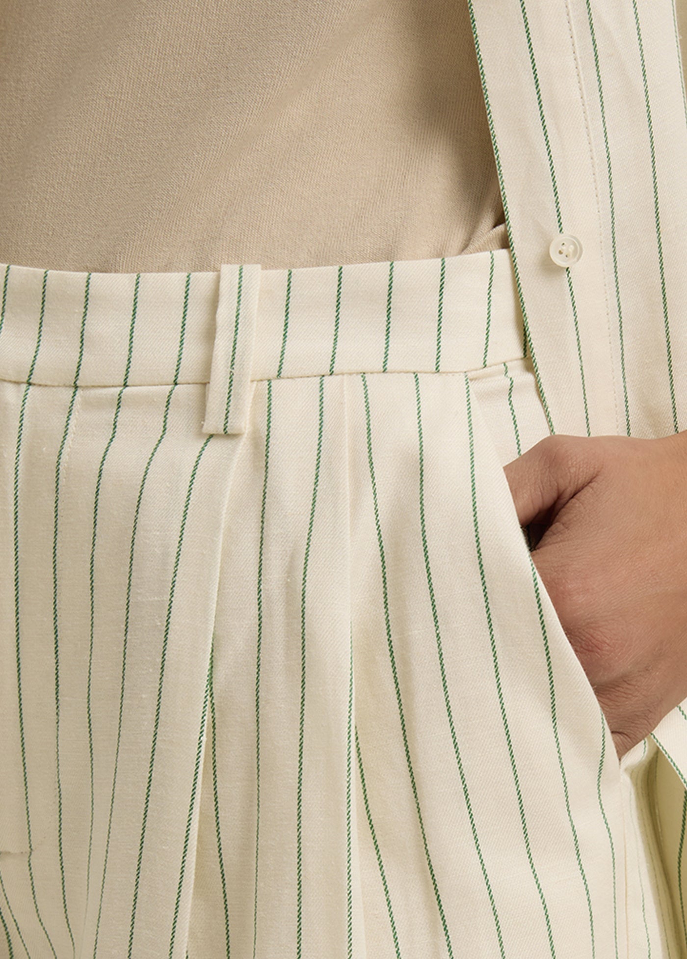 The Paige Pant | Emerald Stripe