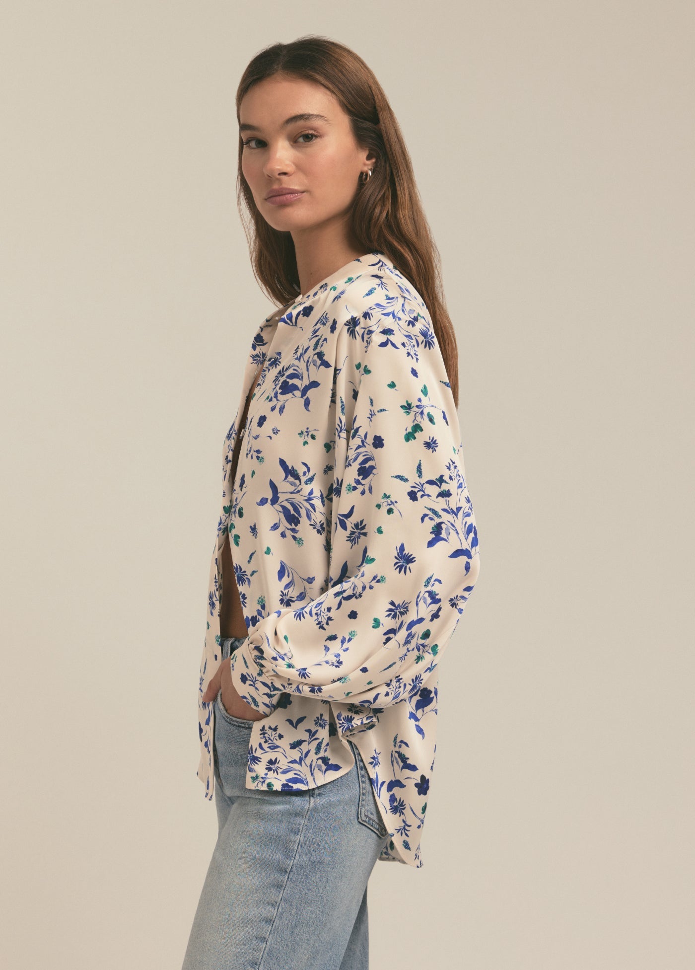 The Lauren Top | Pretty In Pink Floral