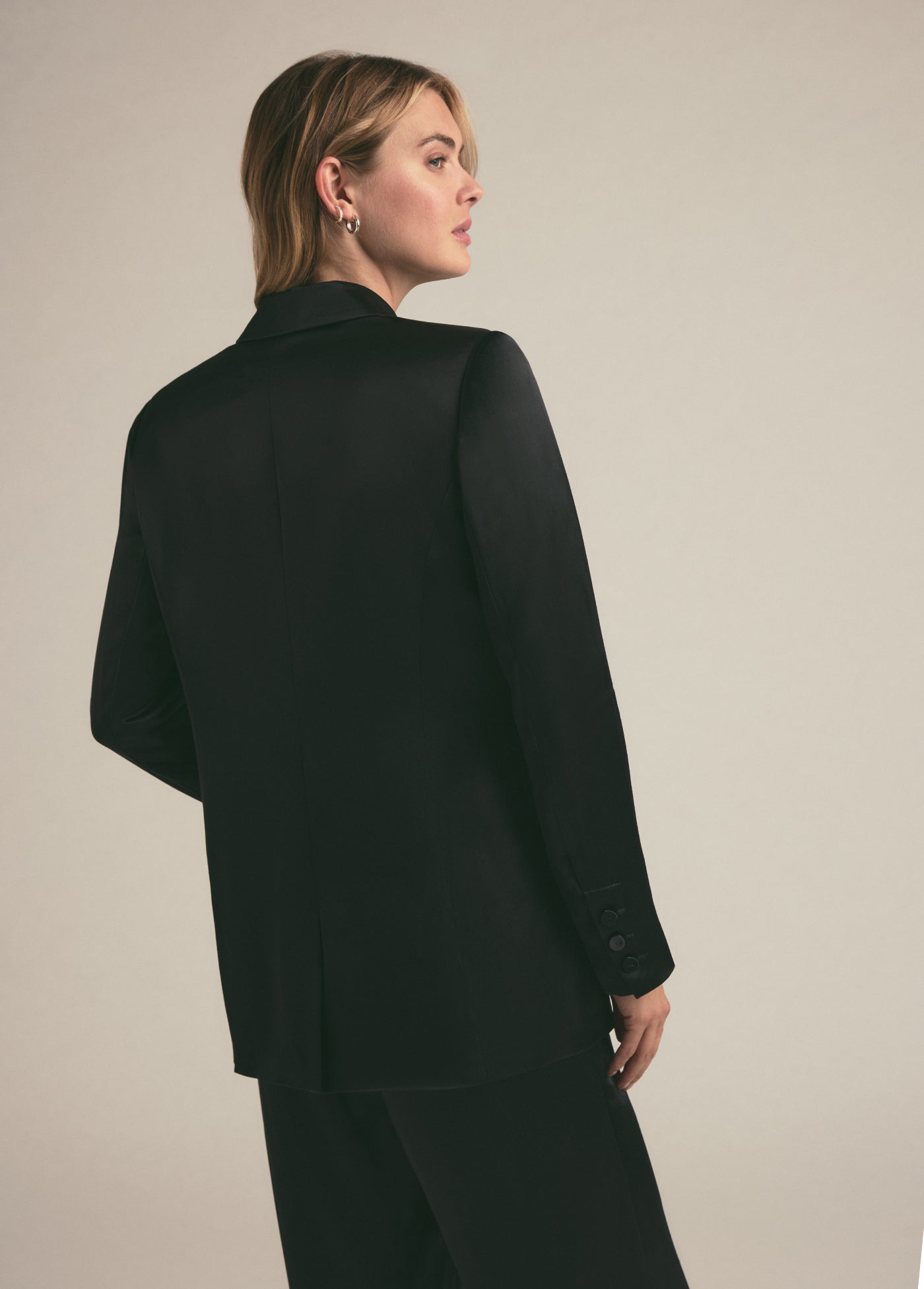 The Satin Blazer | Black