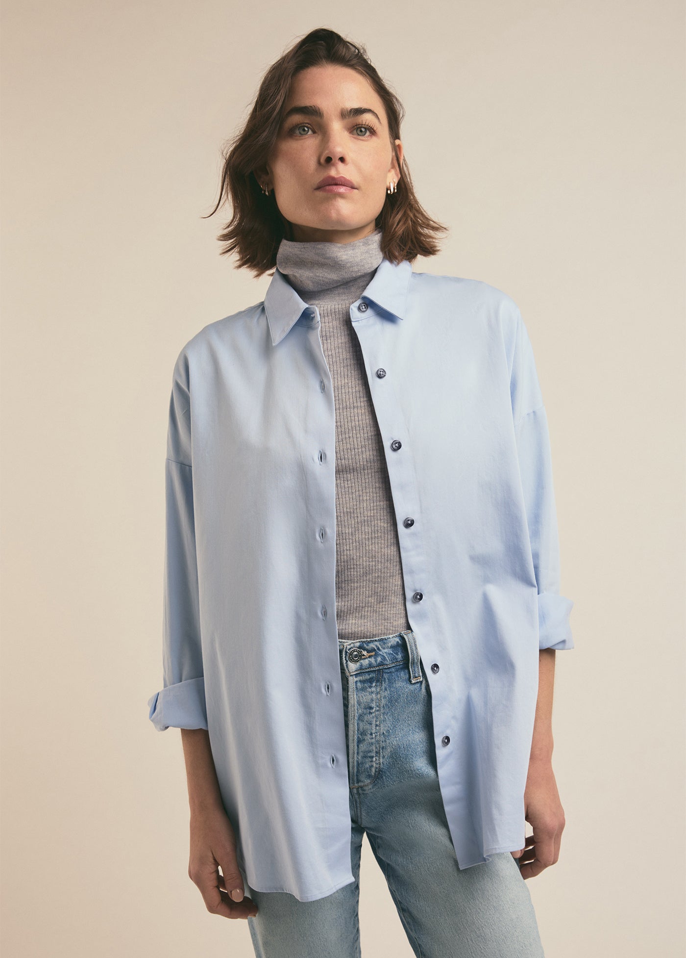 The Ex-Boyfriend Shirt | Beige Cotton Gauze