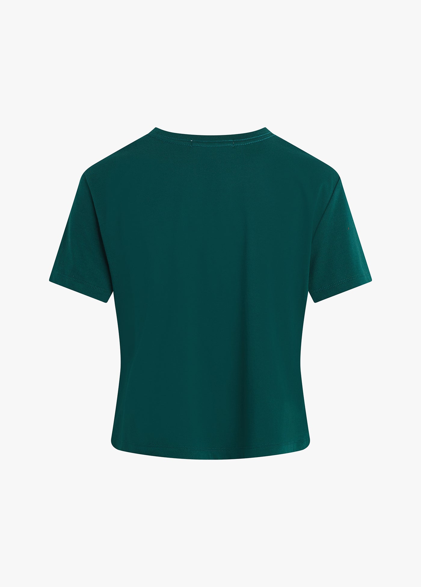 The Cropped Collegiate Tee | Black White