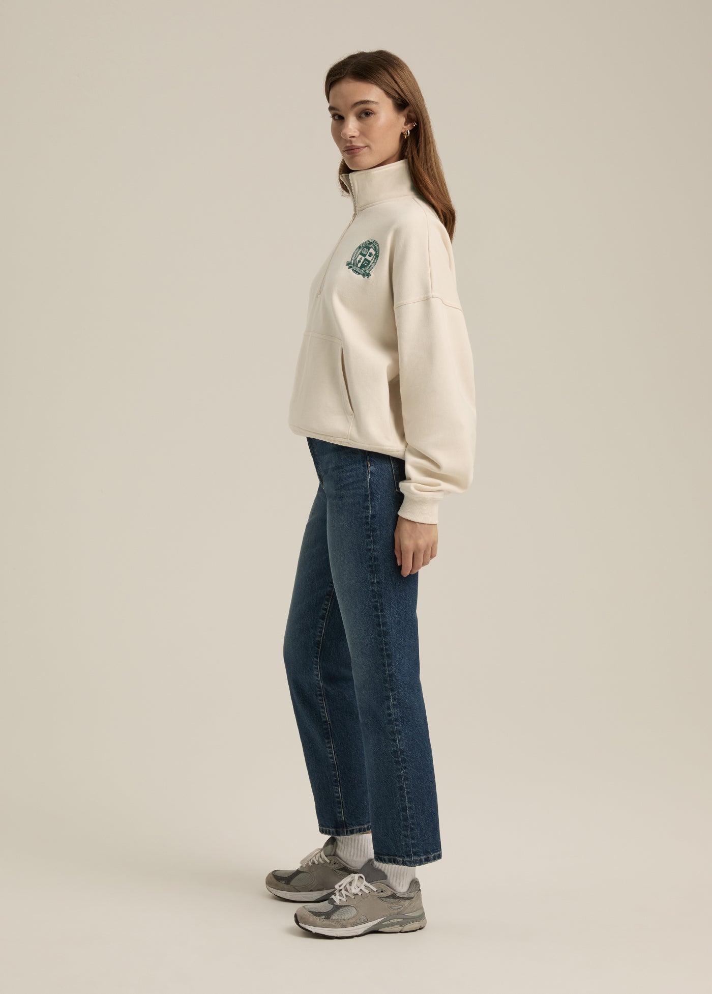 The Coaches Half Zip Jacket | Ivory