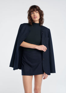 navy pinstripe