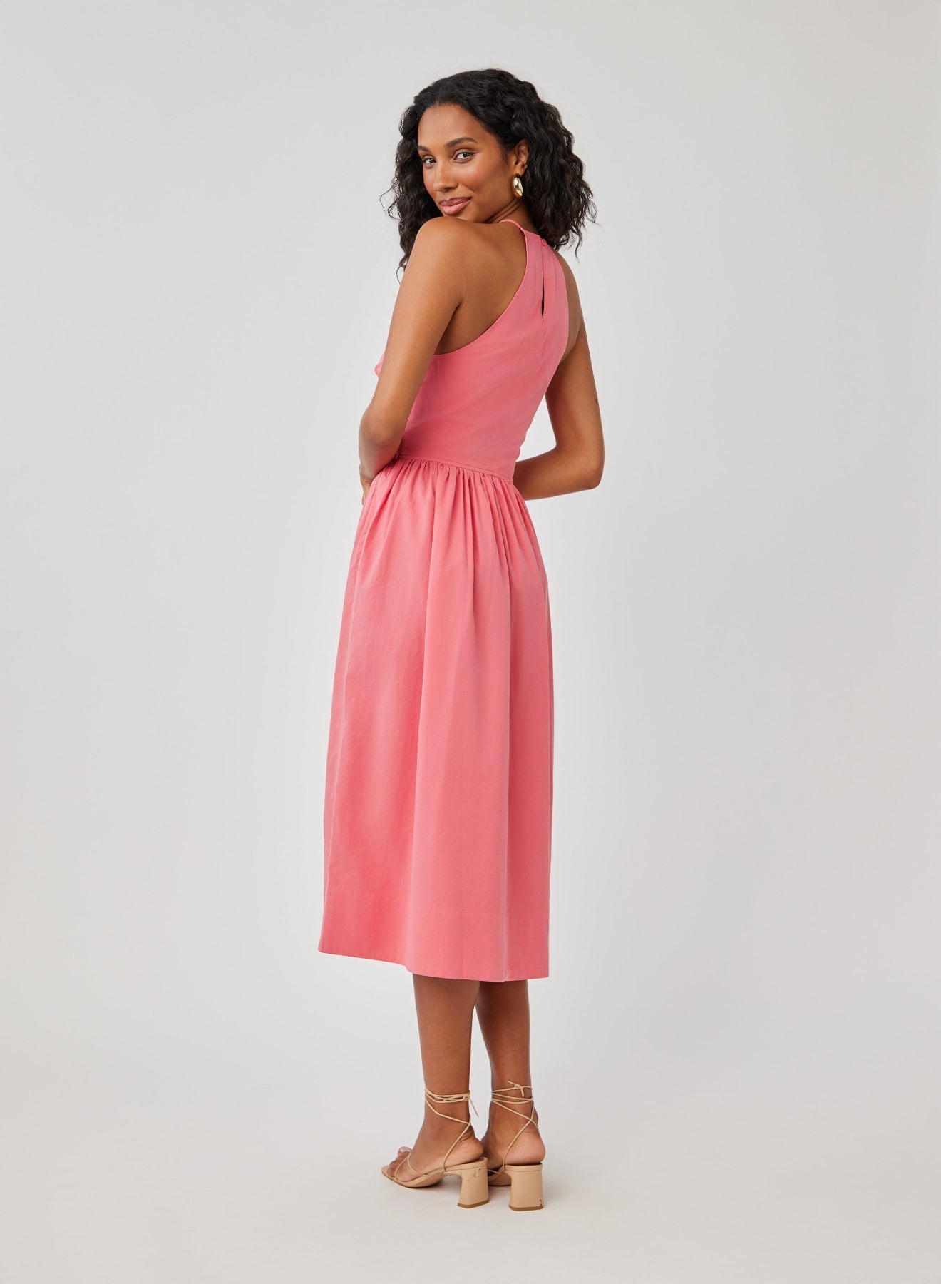 hibiscus halter dress Bella Dahl | Fitted Midi Halter Dress