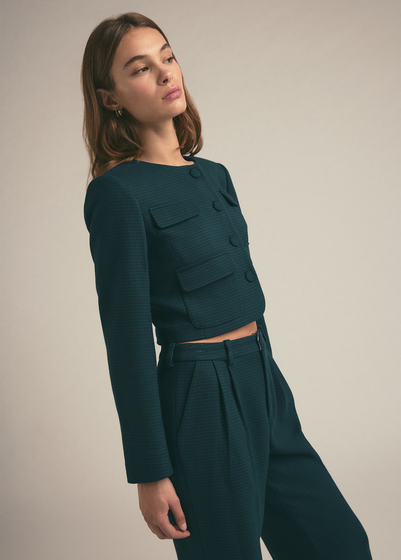 The Emily Jacket | Juniper Houndstooth