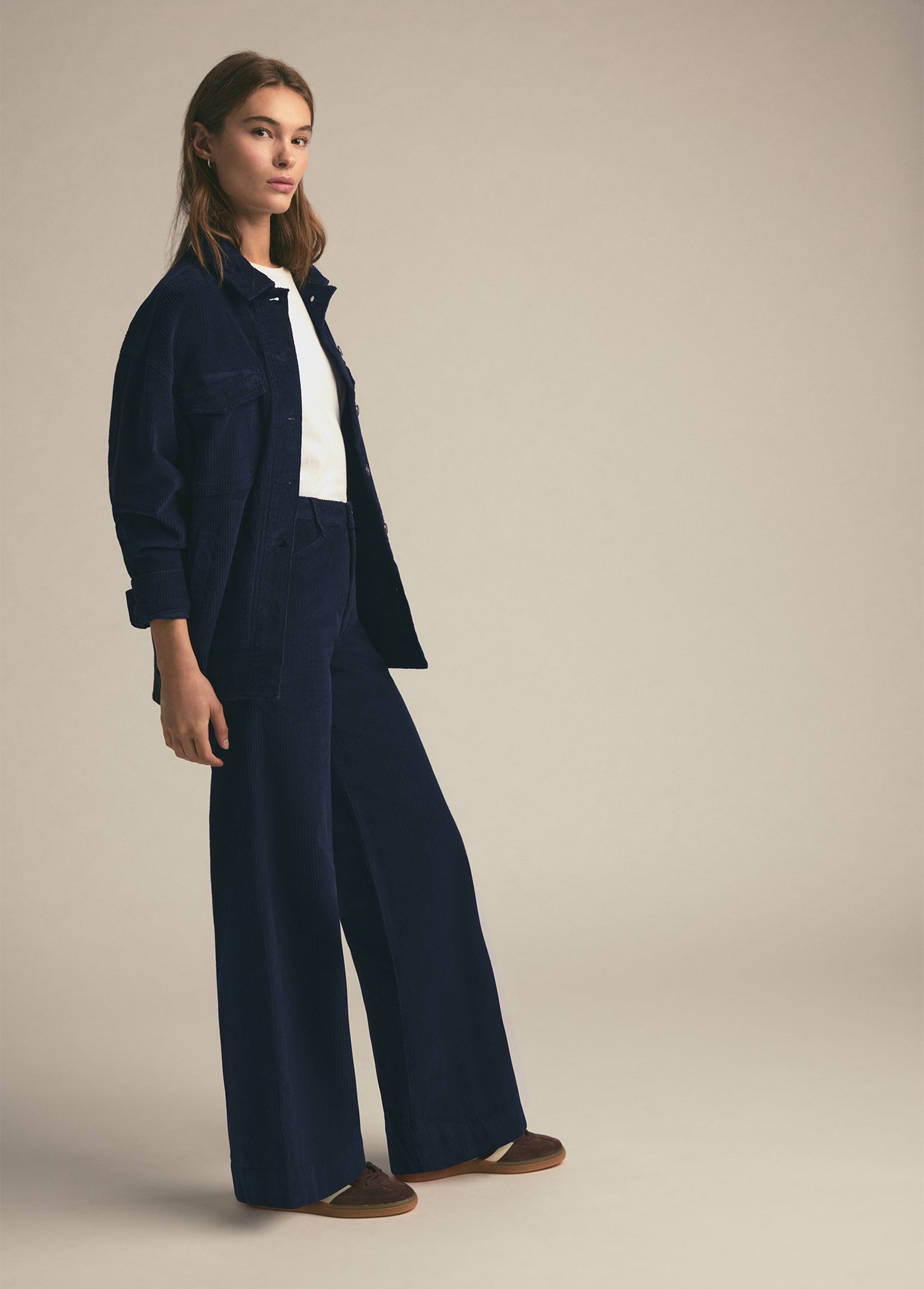 The Mischa Cord Wide Leg | Navy