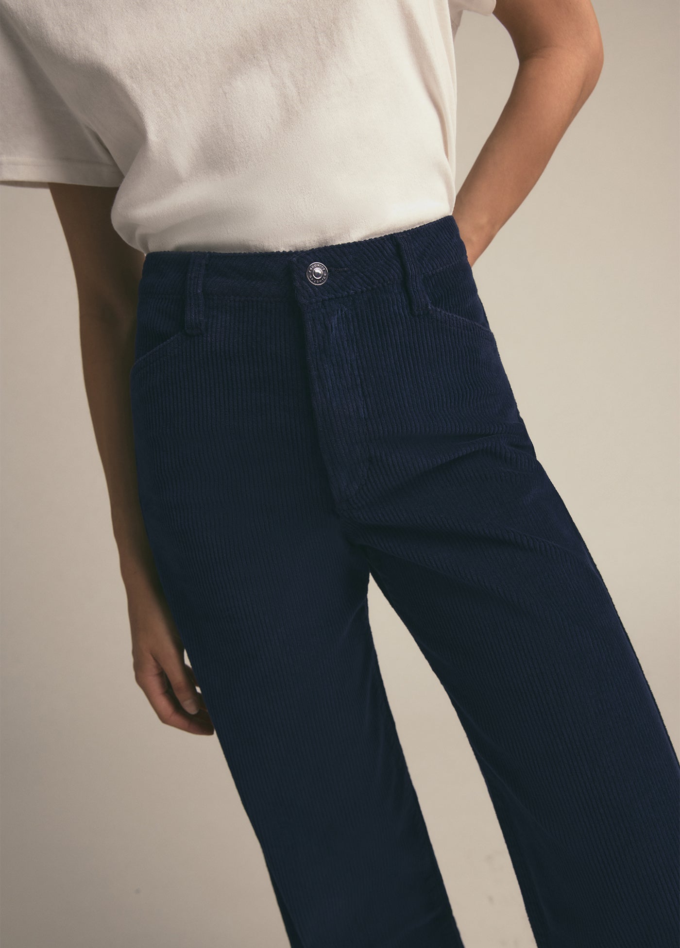 The Mischa Cord Wide Leg | Navy